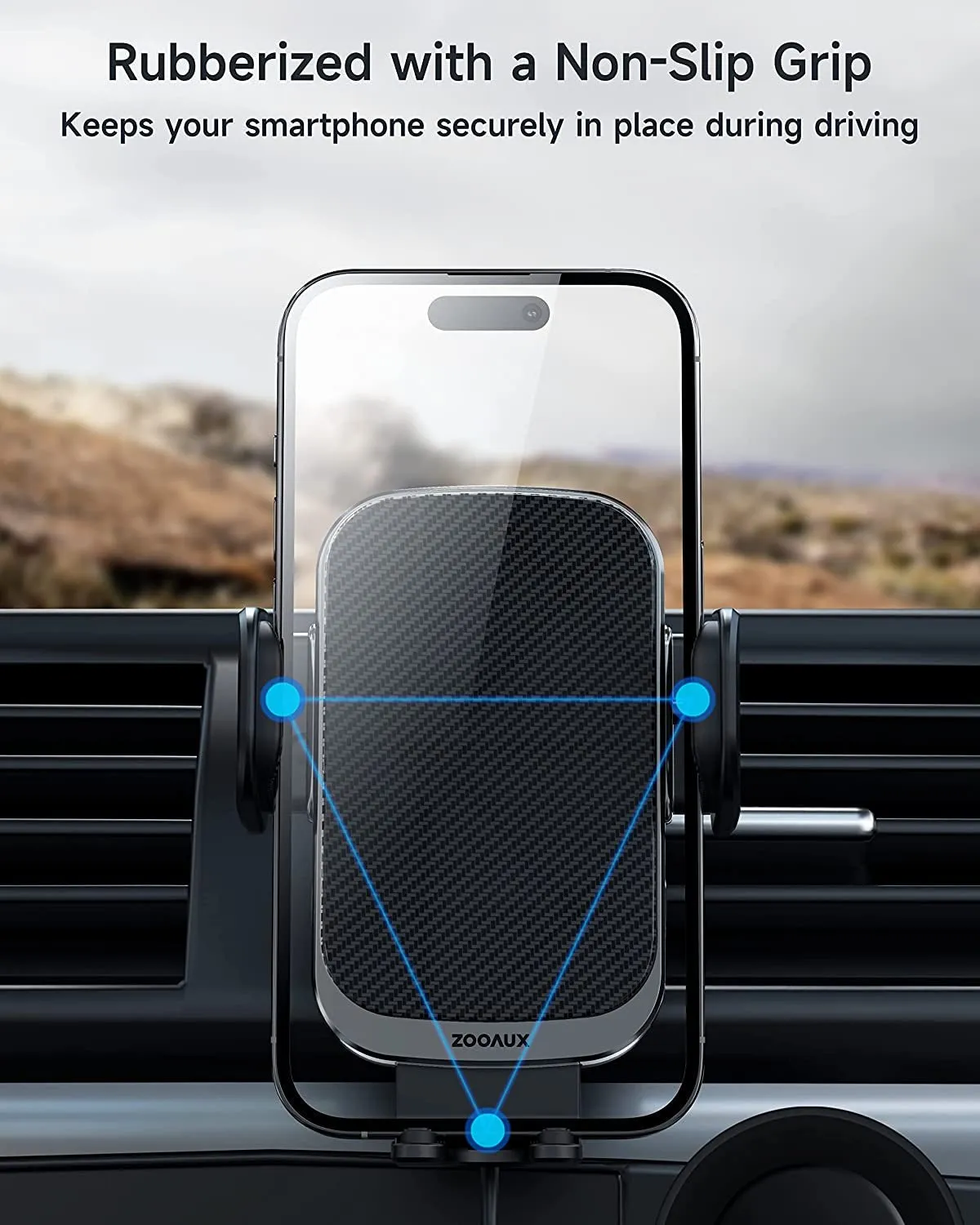 ZOOAUX Wireless Car Charger Vent Mount, 15W Qi Fast Charging Auto-Clamping Car Mount, Air Vent Car Phone Holder for Iphone 13/13 Mini/12/11/Xs/Xr/X/8,Samsung S22/S21/S20/S10/S9 Note 10(Grey)